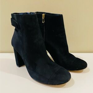 Ann Taylor Black Suede Ankle Boots